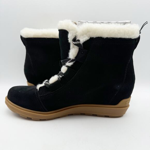 SOREL Womens Evie II Cozy Booties US 11 EU 42 Black Waterproof Leather NIB - Picture 8 of 13
